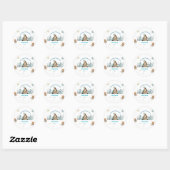 Winter wonderland Gingerbread Ronde Sticker (Vel)