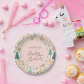 Winter Wonderland Girl Baby shower Welkom Papieren Bordje (Feest)