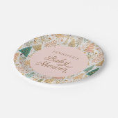 Winter Wonderland Girl Baby shower Welkom Papieren Bordje (Gekanteld)