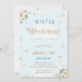 Winter Wonderland Girl Bevroren sneeuwfeest Kaart