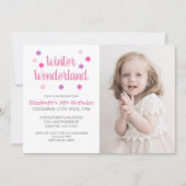 Winter Wonderland Girl Birthday Kaart (Voorkant)