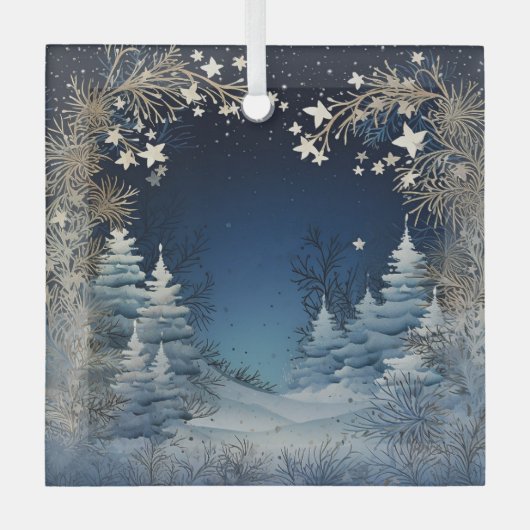 Winter Wonderland Glas Ornament (Voorkant)