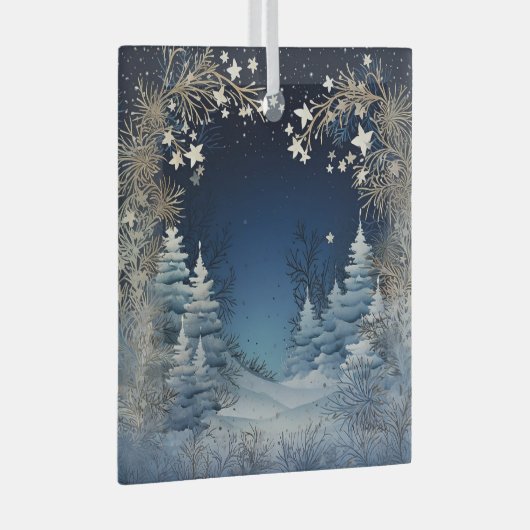 Winter Wonderland Glas Ornament (Voorkant Rechts)