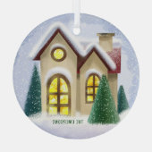 Winter Wonderland Glass kerstversiering Glas Ornament (Achterkant)