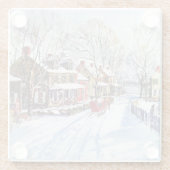 Winter Wonderland Glazen Onderzetter (Achterkant)