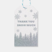 Winter Wonderland Glitter Baby shower Cadeaulabel (Achterkant)