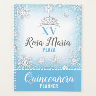 Winter Wonderland Glitter Quinceañera Planner