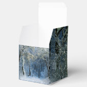 Winter Wonderland Glittery Snow Forest Favor Box Bedankdoosjes (Geopend)