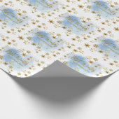 Winter Wonderland Gouden Sneeuwvlokken Cadeaupapier (Hoek)