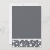 Winter Wonderland Gray Snowflake Bow Sweet 16 Kaart (Achterkant)