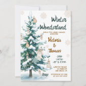 Winter Wonderland Green Neutral Baby Shower Kaart (Voorkant)