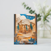 Winter Wonderland Greeting Briefkaart (Staand voorkant)