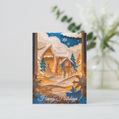 Winter Wonderland Greeting Briefkaart (Staand voorkant)
