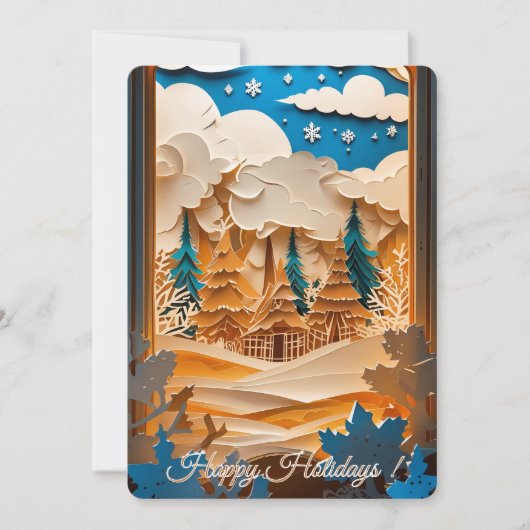 Winter Wonderland Greeting Feestdagenkaart (Voorkant)