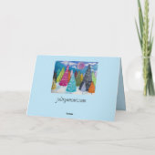 Winter Wonderland grillige boskunst Feestdagen Kaart (Achterkant)