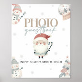 Winter Wonderland Guest Book Tafelbord Poster (Voorkant)