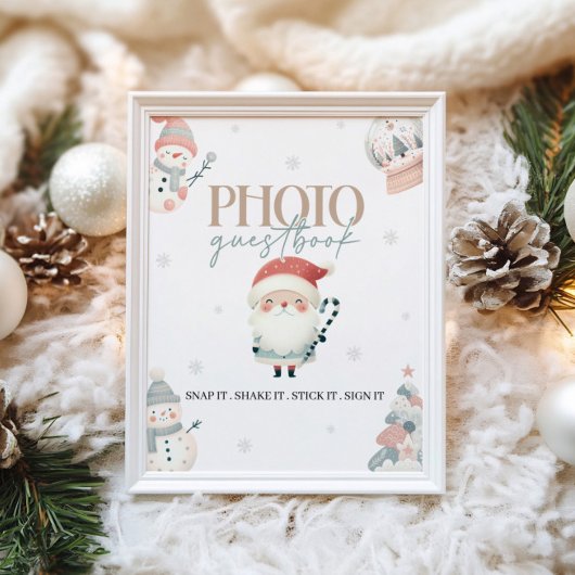 Winter Wonderland Guest Book Tafelbord Poster