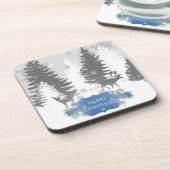 Winter Wonderland Hard plastic onderzetter - blauw (Linkerzijde)