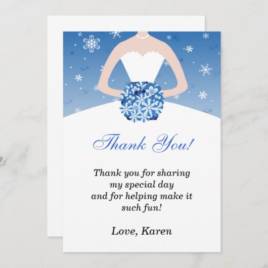 Winter Wonderland - Hartelijk dank Bedankkaart (Voorkant / Achterkant)