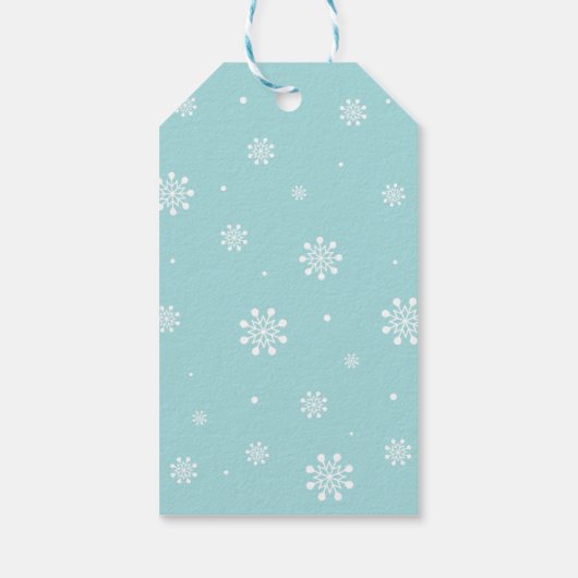 Winter wonderland Hartelijk dank voor de sneeuwval Cadeaulabel (Achterkant)