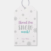 Winter wonderland Hartelijk dank voor de sneeuwval Cadeaulabel (Voorkant)