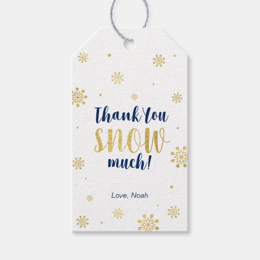 Winter wonderland Hartelijk dank voor de sneeuwval Cadeaulabel (Voorkant)