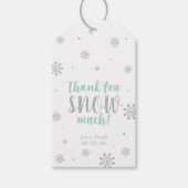 Winter wonderland Hartelijk dank voor de sneeuwval Cadeaulabel (Voorkant)