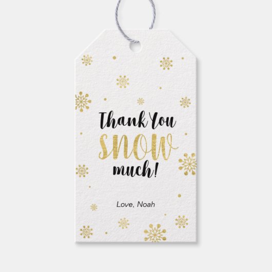 Winter wonderland Hartelijk dank voor de sneeuwval Cadeaulabel (Voorkant)