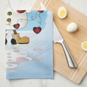 Winter Wonderland Heart Snowmen Theedoek (Quarter Fold)