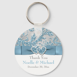 Winter Wonderland, Hearts Wedding Favor Sleutelhan Sleutelhanger