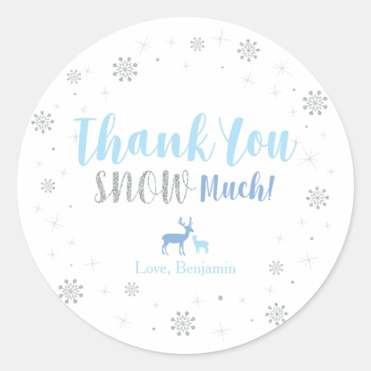 Winter wonderland, heel erg bedankt sticker (Voorkant)
