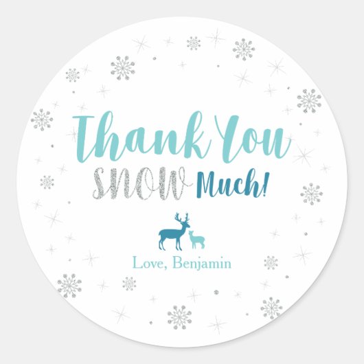Winter wonderland, heel erg bedankt sticker (Voorkant)