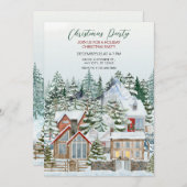 Winter wonderland herbergt kerst kaart (Voorkant / Achterkant)