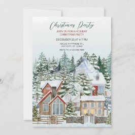 Winter wonderland herbergt kerst kaart