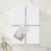 Winter Wonderland Herten Eerste Verjaardag Cadeaulabel (Met Touw)