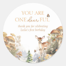 Winter Wonderland Herten Eerste Verjaardag Dank u