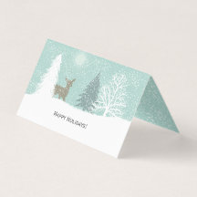 Winter Wonderland herten, sneeuw pijnbomen Kerstmi