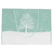 Winter Wonderland herten, sneeuwdenbomen Kerstmis Groot Cadeauzakje (Achterkant)