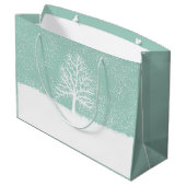 Winter Wonderland herten, sneeuwdenbomen Kerstmis Groot Cadeauzakje (Achterkant Gekanteld)