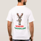 Winter wonderland Herten T-shirt (Achterkant)