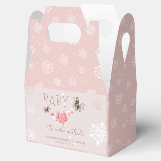Winter Wonderland Het is koud buiten Baby shower Bedankdoosjes (Geopend)