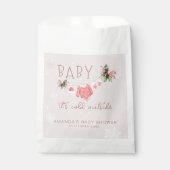 Winter Wonderland Het is koud buiten Baby shower Bedankzakje (Voorkant)