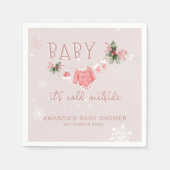 Winter Wonderland Het is koud buiten Baby shower Servet (Voorkant)