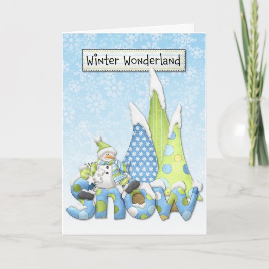 Winter Wonderland Holiday Greeting Cards Feestdagen Kaart (Voorkant)