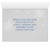 Winter Wonderland Holiday Greeting Kaart - Blue (Binenzijde Horizontaal (Onderkant))
