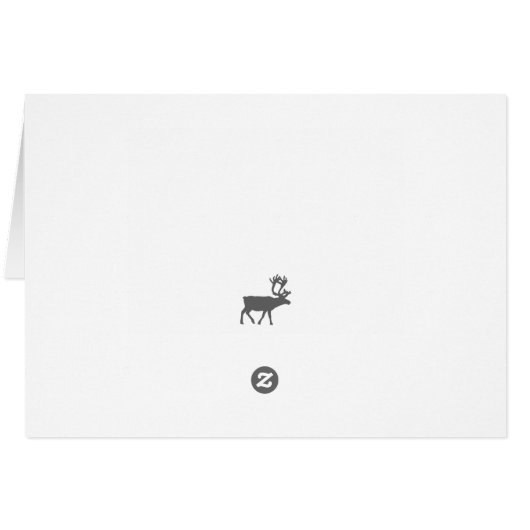 Winter Wonderland Holiday Greeting Kaart - Magenta (Achterkant Horizontaal)