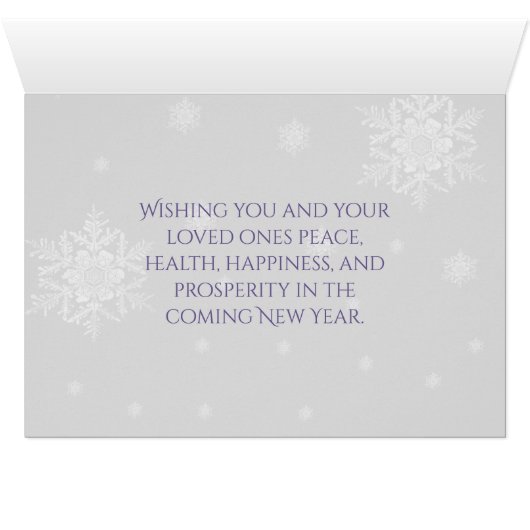 Winter Wonderland Holiday Greeting Kaart - Paars (Binenzijde Horizontaal (Onderkant))