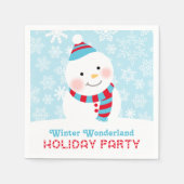 Winter Wonderland Holiday Party Servetten (Voorkant)