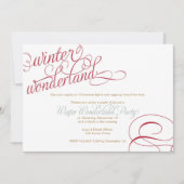 Winter Wonderland Holiday Party Uitnodiging (Voorkant)
