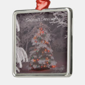 Winter Wonderland Holiday Tree Lights Metalen Ornament (Links)